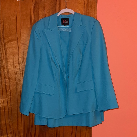 JM Collection Aqua Blazer - Picture 1 of 4